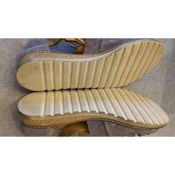 Pikolonos Suede Gray Tie Sandals, Size 33, Gladiator, Strappy, Artsy, Boho - Picture 3 of 8